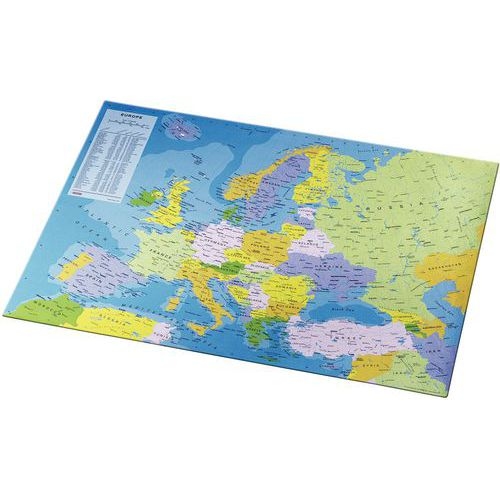 Lot de 10 Sous mains carte Europe  -Format 40 x 53 cm -  Esselte - Image principale