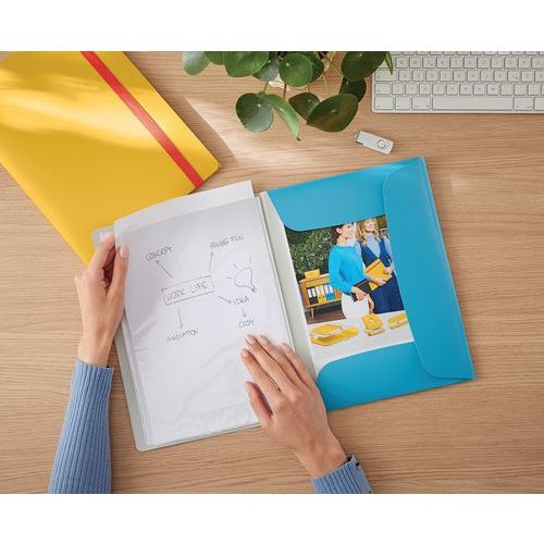 Lot de 10 Protège-document  40 vues - bleu - Cosy - Leitz - Image 3