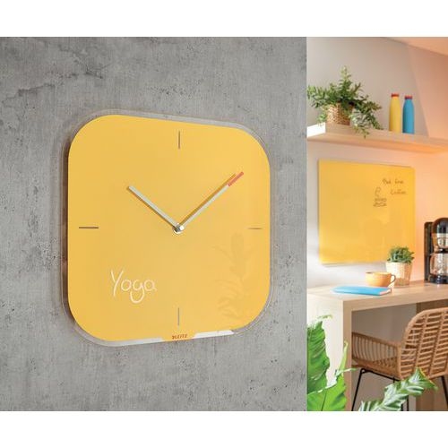 Horloge murale en verre  Cosy, jaune - Image 2