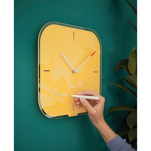 Horloge murale en verre  Cosy, jaune - Image 3