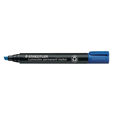 Marqueur permanent pointe biseautée Staedtler  - bleu - Image principale