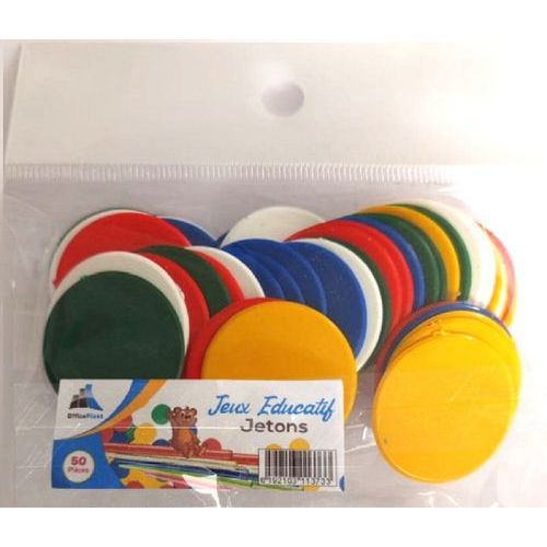 Sachet de 50 jetons plastique ø 30 mm - Image principale