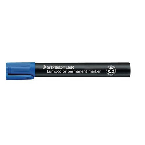 Marqueur permanent pointe biseautée Staedtler  - bleu - Image 2