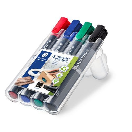 Etui 4 marqueurs pointe biseautée - Image 2