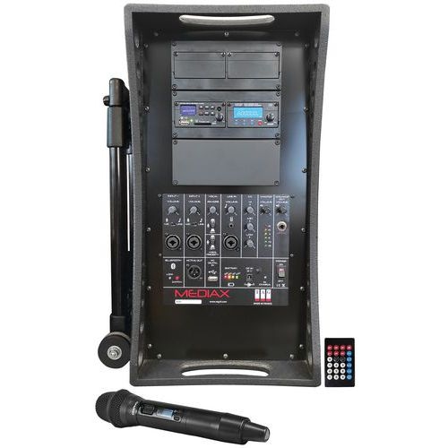 Sono Mediax 250 W +trolley+récepteur/micro main+lecteur enregistreur USB/SD -Tag - Image principale