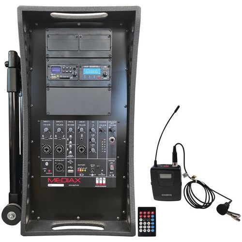 Sono Mediax 250W +trolley+récepteur/émetteur+lecteur enregistreur+micro main-Tag - Image principale
