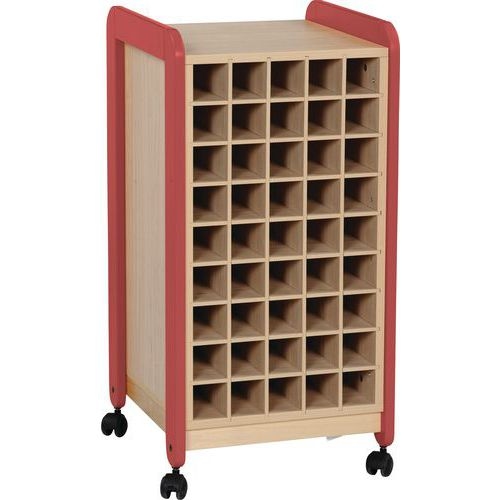 Rangement serviettes ligne Lil bifaces corail - Image principale