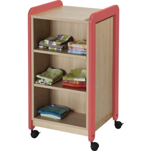 Rangement serviettes ligne Lil bifaces corail - Image 2