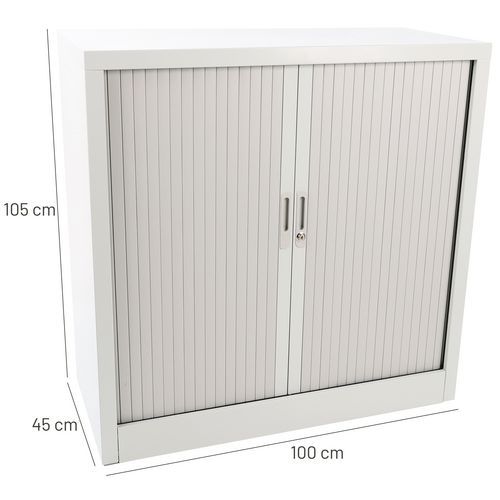 Armoire basse à rideaux en kit - Largeur 100 cm - Manutan Expert - Image 9