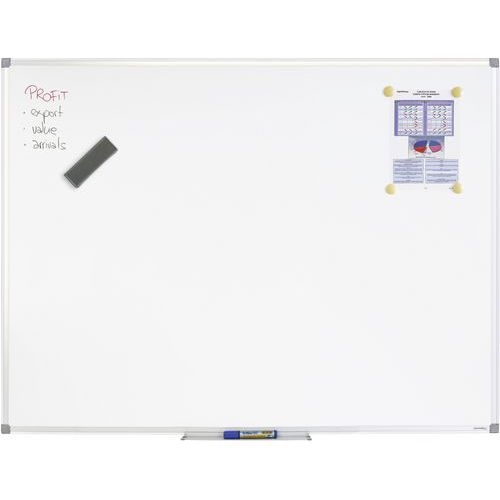 Tableau blanc émaillé 800° magnétique et effaçable à sec. - Image principale