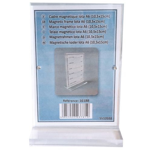 Cadre photo ou affichette magnétique en forme T A6 - Manutan - Image 4