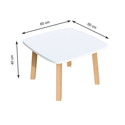 Table basse Woody 60 x 60 cm plateau décor Bleu - Image 10