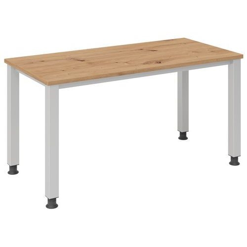 Bureau droit pieds carrés 140 cm - Hammerbacher - Image 4