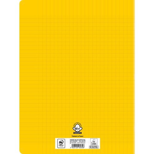 Cahier polypropylène 96 pages 90g seyes 24x32 cm  - jaune - Image 3