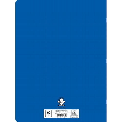 Cahier polypropylène 96 pages 90g seyes 24x32 cm  - bleu - Image 3