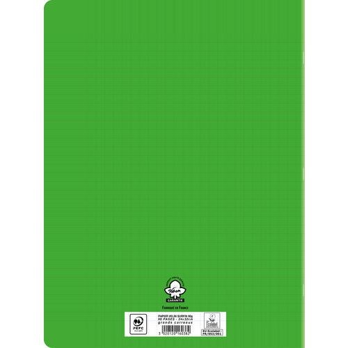 Cahier polypropylène 96 pages 90g seyes 24x32 cm  -  vert - Image 2