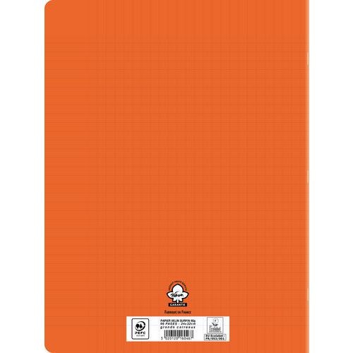 Cahier polypropylène 90g 96 pages seyes 24x32 cm - orange - Image 4