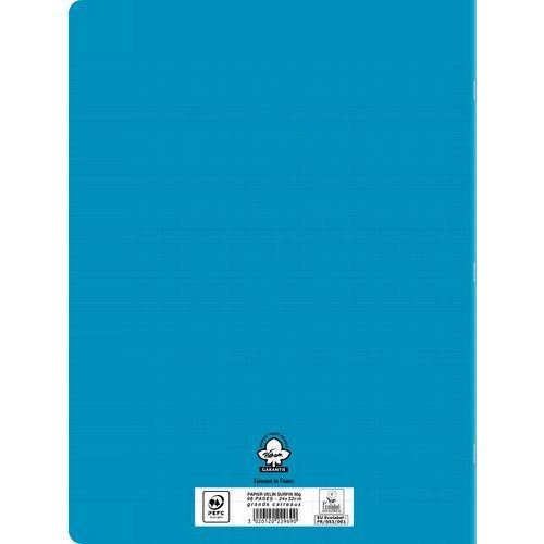 Cahier polypropylène 90g 96 pages seyes 24x32 cm - Turquoise - Image 2