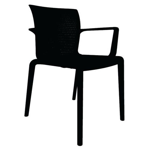 Lot de 4 fauteuils Docker noir - Image principale