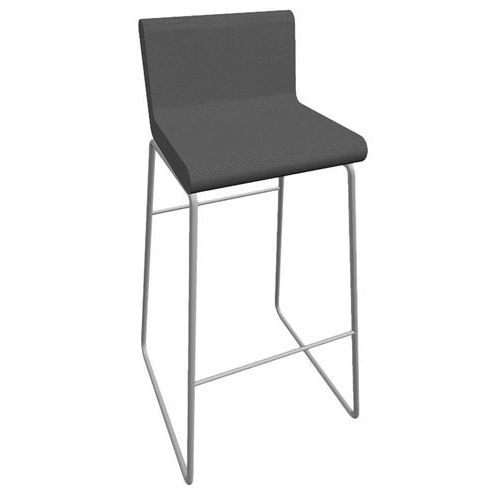 Tabouret CYCLO ass/dos enduit PVC M1 Gris souris pied Gris - Image principale