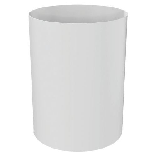 Corbeille à papier Métal 17 L Ø 25,5 cm Blanc - Image principale