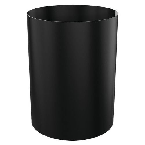 Corbeille à papier Métal 17 L Ø 25,5 cm Noir - Image principale
