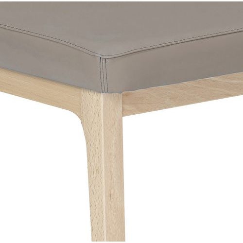 Banquette Zelos 3 places sans surpiqûre hêtre Terre - Image 4
