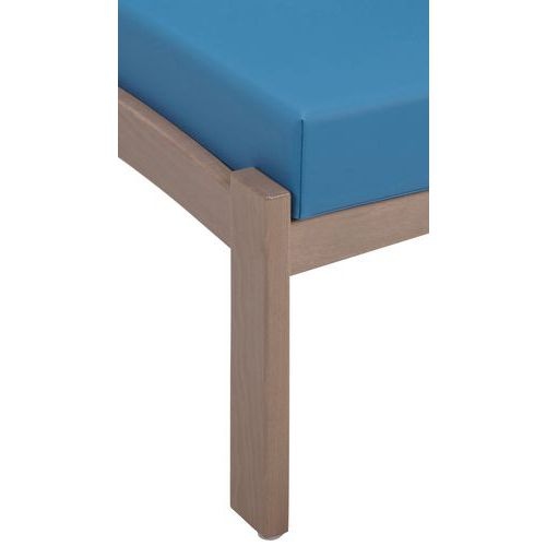 Chauffeuse 2 places Autize structure Taupe PVC Pétrole - Image 4