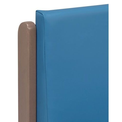 Chauffeuse 2 places Autize structure Taupe PVC Pétrole - Image 2