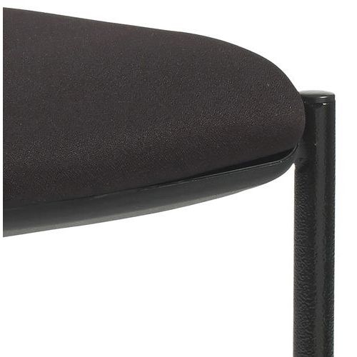 Lot 2 Chaises visiteurs Ritz dossier résille gris clair assise noire - Image 3