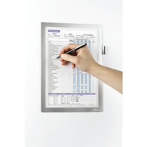 Cadre argent magnétique DURAFRAME® MAGNETIC NOTE A4 - Image 4