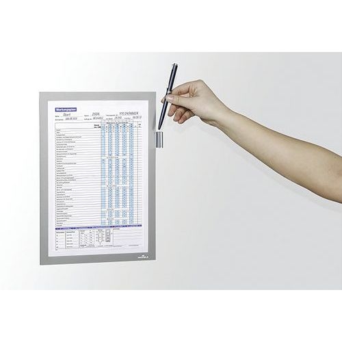 Cadre argent magnétique DURAFRAME® MAGNETIC NOTE A4 - Image 2