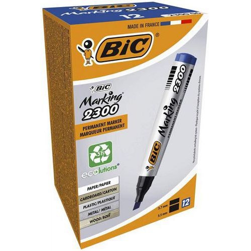 Marqueur permanent pointe biseautée - Bic - Image principale