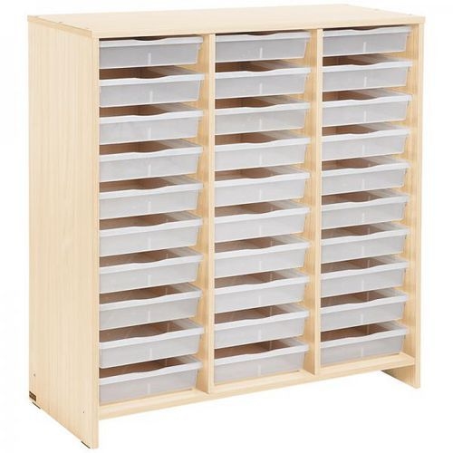 Meuble haut 30 bacs incolores - Teinte Bouleau - Image principale