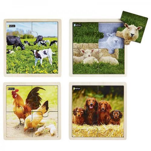 Puzzles bois - Les animaux en famille - Image principale