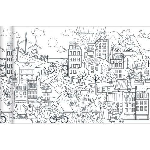 Papier spécial affiche Graffy Roll 90 g - Ville écologique - Image principale