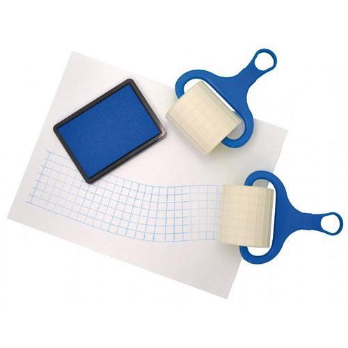 Ensemble de 2 rouleaux à peindre + 1 encreur bleu - Image principale