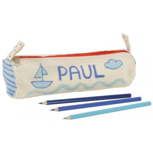 Trousse ronde en coton naturel (Lot de 4) - Image principale
