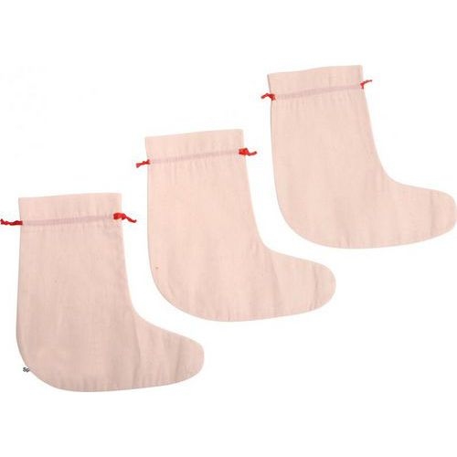 Chausson de noël en coton naturel (Lot de 24) - Image principale