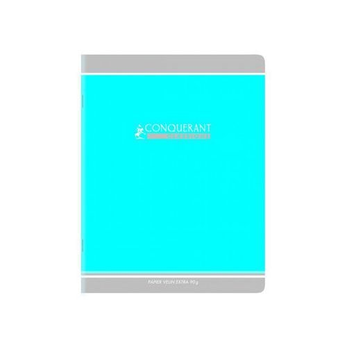 CONQUERANT Cahier Classique 17x22cm Grands Carreaux Seyès 60 Pages Agrafées Couverture Carte Recyclée Coloris - Image principale