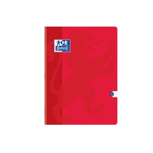 OXFORD Cahier Color Life 24x32cm Grands Carreaux Seyès 96 Pages Agrafées Couverture Carte Rouge - Image principale