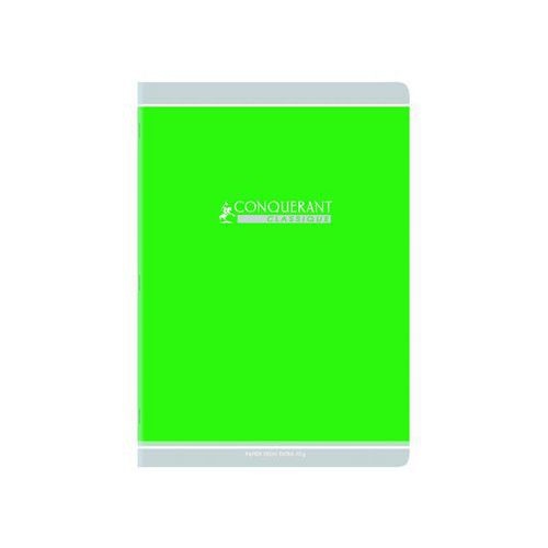 CONQUERANT Cahier Classique A4 Grands Carreaux Seyès 48 Pages Agrafées Couverture Carte Recyclée Coloris Assor - Image principale