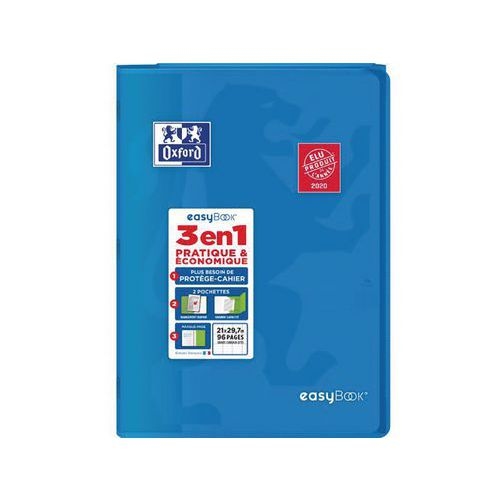 Cahier easybook 96 pages agrafées A4 grands carreaux seyès - Oxford - Image principale