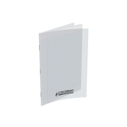 CONQUERANT Cahier Classique A4 Grands Carreaux Seyès 140 Pages Agrafées Couverture Polypro Incolore - Image principale