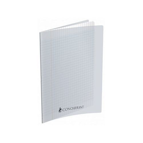 CONQUERANT Cahier A4 Grands Carreaux Seyès 192 Pages Agrafées Couverture Polypro Incolore - Image principale