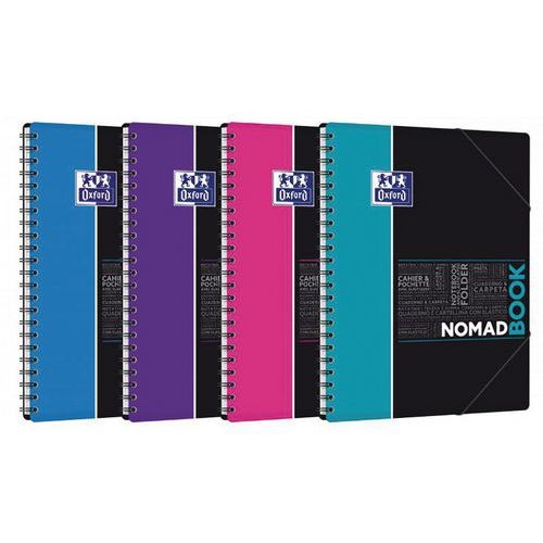 OXFORD Cahier Etudiants Nomadbook A4+ Ligné 7mm 160 Pages Reliure Intégrale Couverture Polypro Coloris Assorti - Image principale