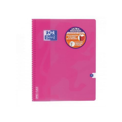 OXFORD Cahier OpenFlex 24x32cm Grands Carreaux Seyès 180 Pages Reliure Intégrale Couverture Polypro Coloris As - Image principale