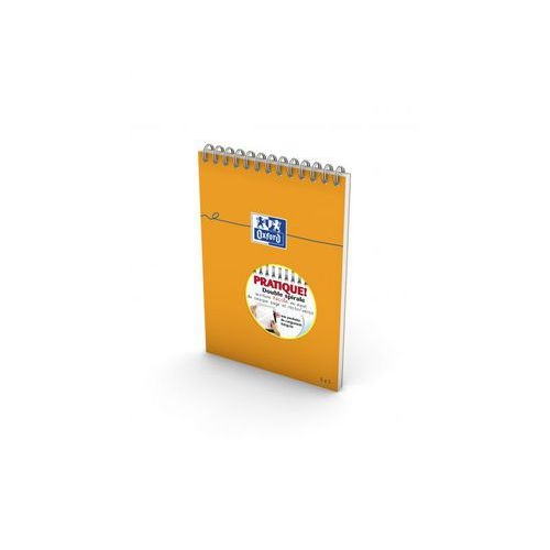 OXFORD Bloc-Notes Orange A4+ Petits Carreaux 5mm 80 Feuilles Reliure Intégrale Couverture Carte Enduite Orange - Image principale
