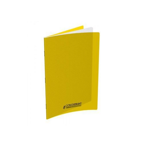 CONQUERANT Cahier Classique A4 Petits Carreaux 5mm 96 Pages Agrafées Couverture Polypro Jaune - Image principale