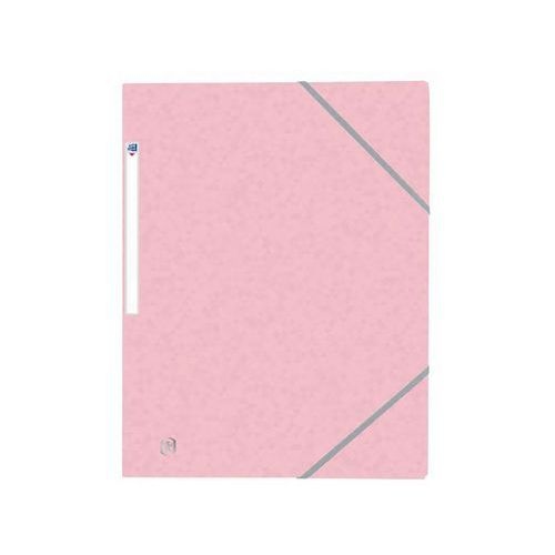 OXFORD Chemise 3 Rabats Top File + A4 avec Elastique Couverture Carte Rose Pastel - Image principale
